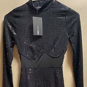 Fashion-nova irreplaceable Metallic Mini Dress